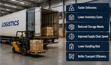 Europæisk logistikdistributionscenter, der bruger cross-docking-operationer