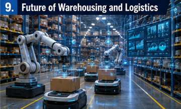 Smart lager med robotter, automatisering og digital logistikteknologi