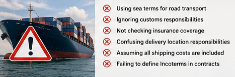 Problemer med international fragt forårsaget af forkerte handelsbetingelser og logistiske misforståelser