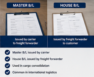 Sammenligning mellem Master Bill of Lading og House Bill of Lading i spedition