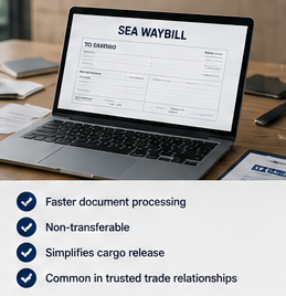 Sea Waybill digital shippingdokumentation til søtransport