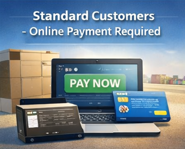Standardkunder, der gennemfører sikker onlinebetaling for transportydelser på ExusTrans via digital checkout