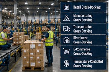 Forskellige cross-docking-typer brugt i transport- og lagerlogistik