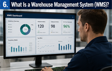 Digitalt warehouse management system, der sporer lagerbeholdning og logistikoperationer